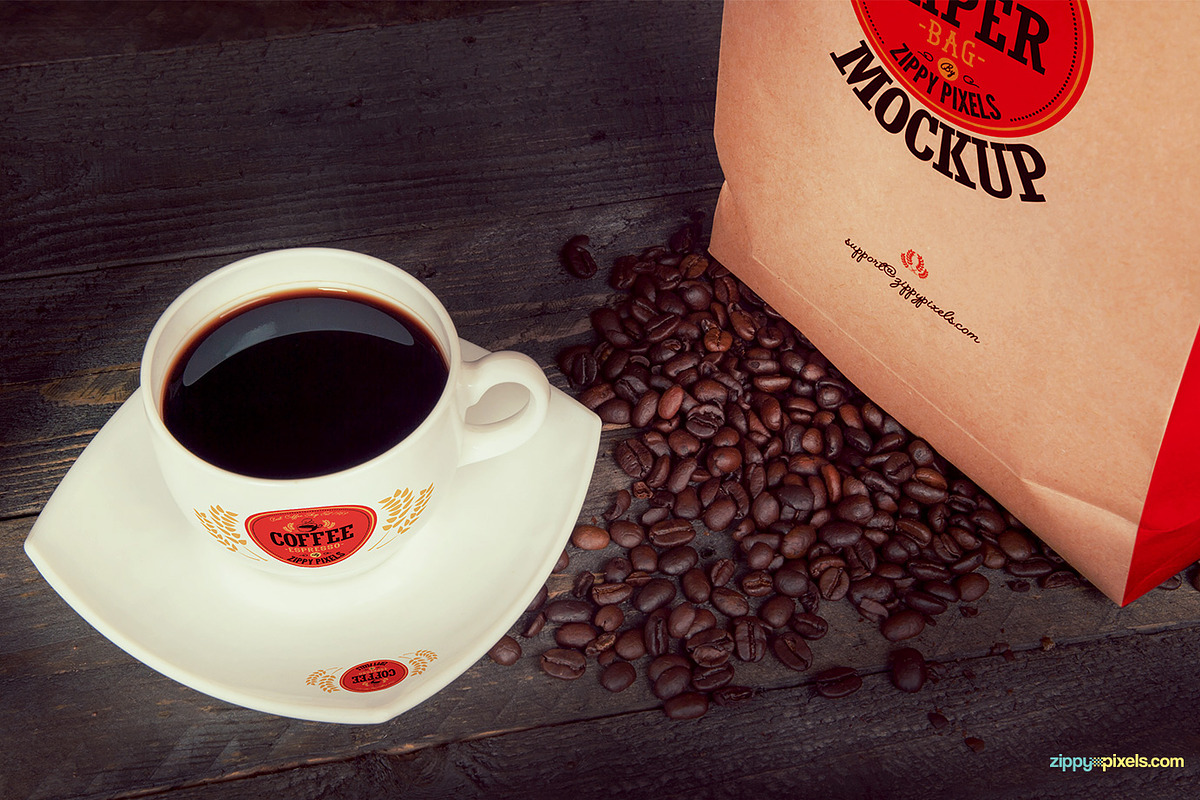 Coffee Branding & Packaging Mockups, a Cups & Container Mockup by ZippyPixels (Photo 10 of 14)