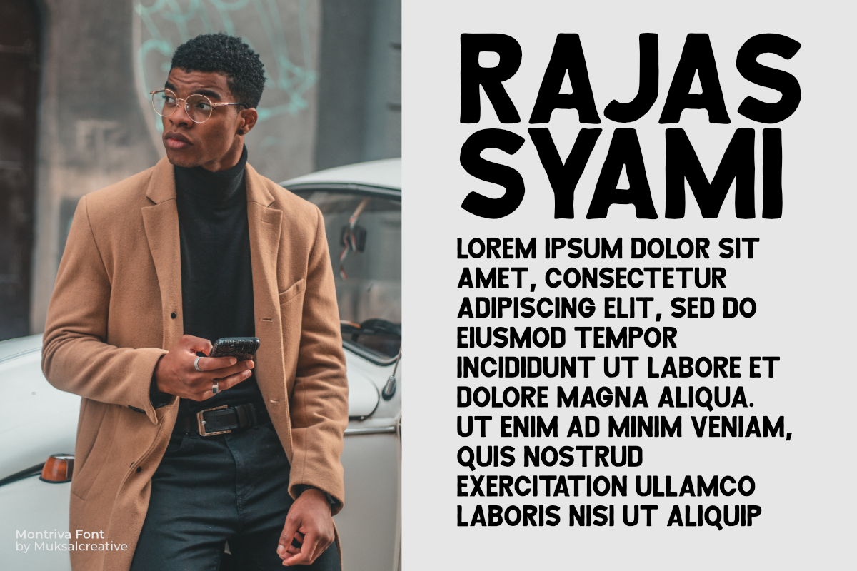 Montriva is a bold modern typeface, a Sans Serif Font by Muksal Creative (Photo 5 of 10)