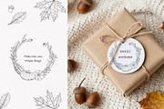 AUTUMN|Botanical line art collection, a Seasonal Illustration by Navenzeles (Thumbnail 8 of 16)