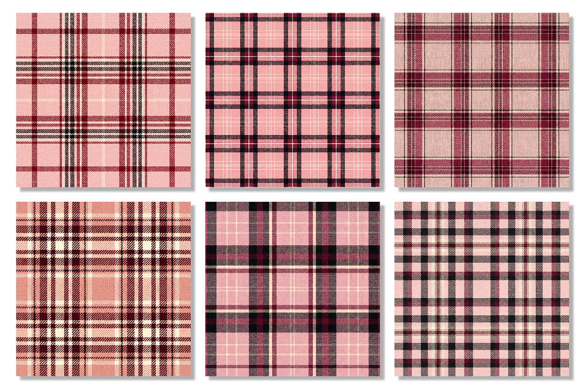Pink Tartan Plaid Digital Paper, a Pattern Graphic by Dream Creation (Photo 4 of 4)