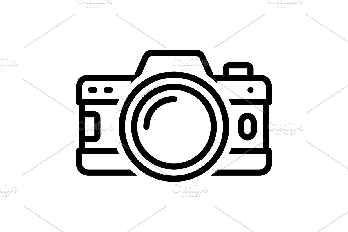 Photography camera black icon, an Outline Icon by Creative priyanka