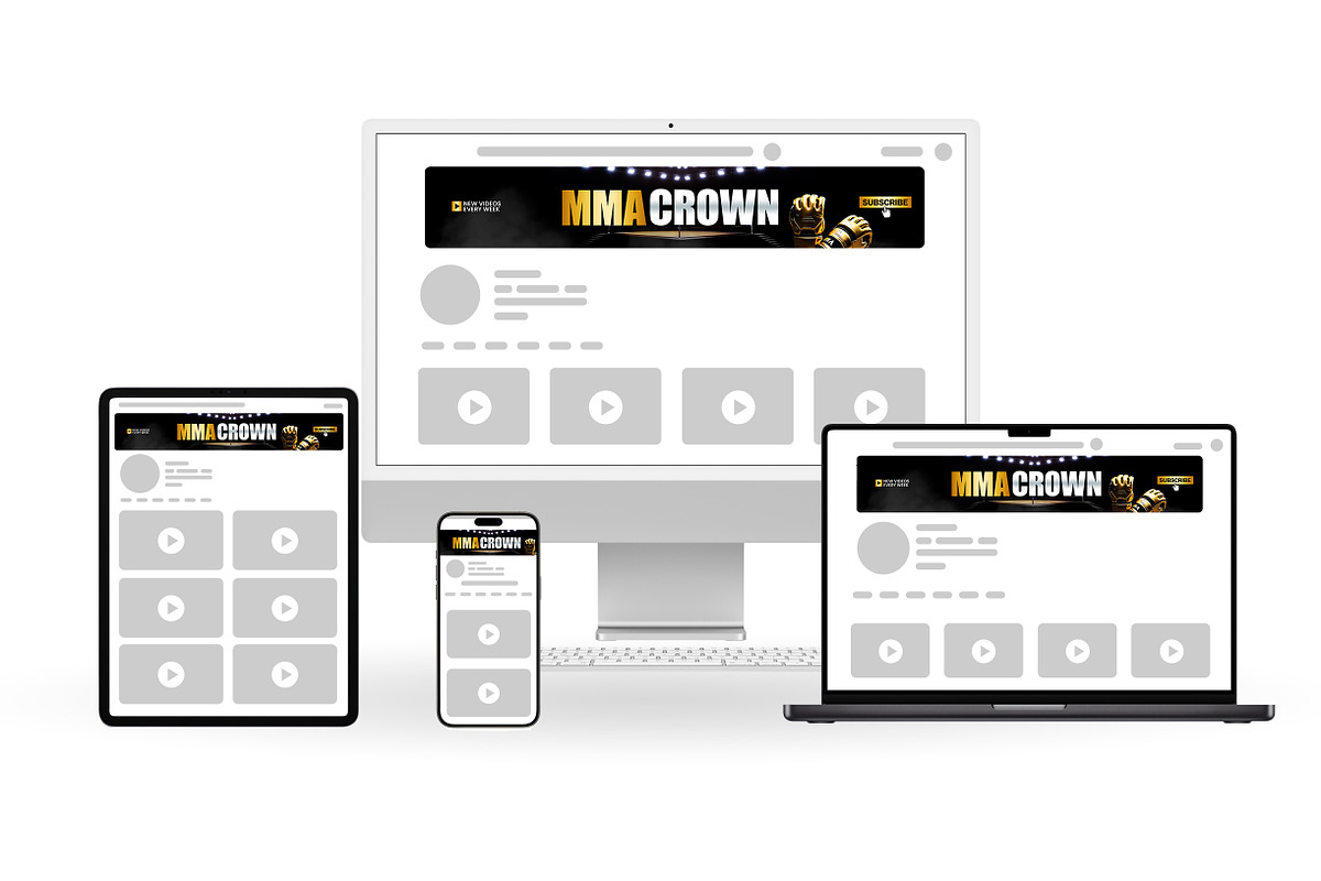 MMA YouTube banner Template, a Social Media Template by Vaughn Studios (Photo 3 of 5)