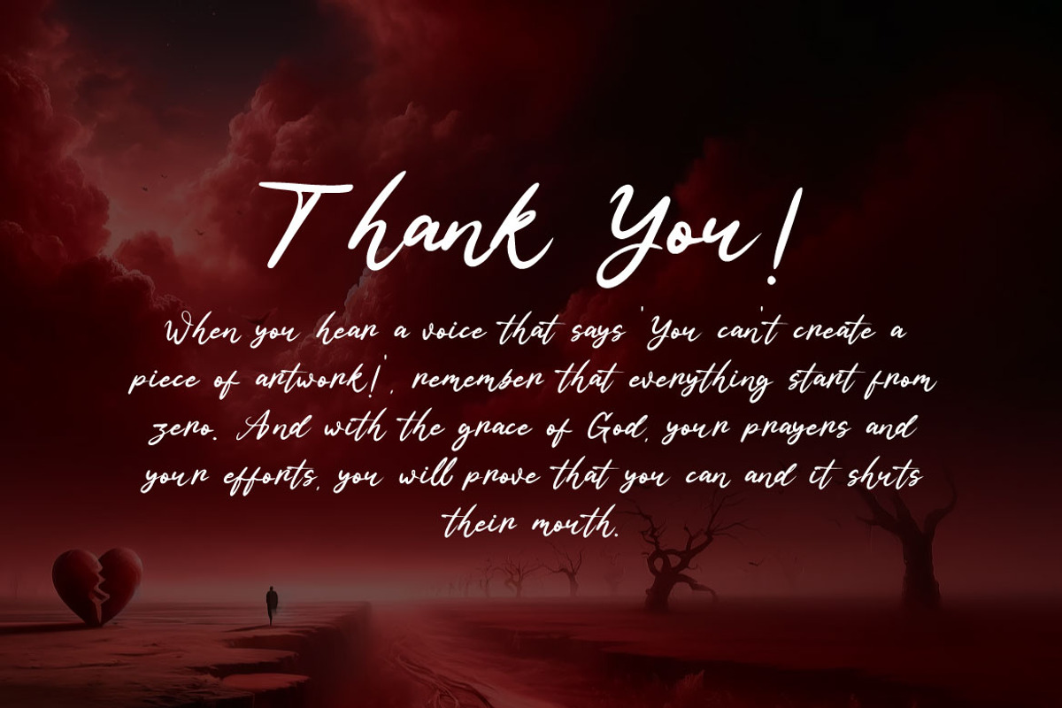 Pain of Love - Script Display Font, a Handwritten Font by Mightyfire (Photo 2 of 4)