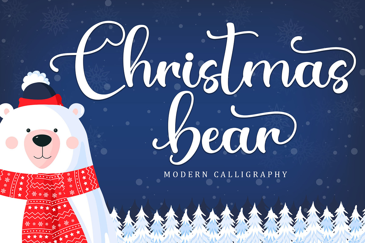 Christmas Bear - Modern Calligraphy, a Handwritten Font by alifryanzulfikar (Photo 1 of 10)