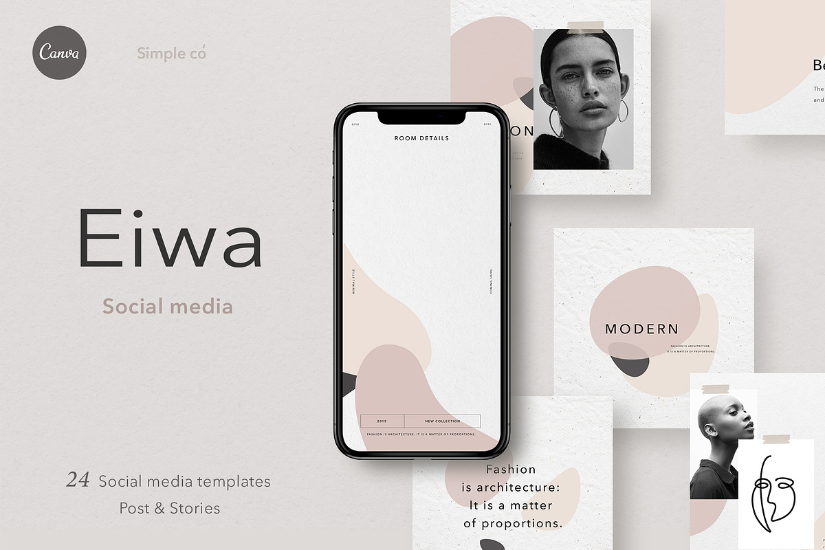 Eiwa - Social Media pack, a Social Media Template by Simple có (Photo 1 of 9)