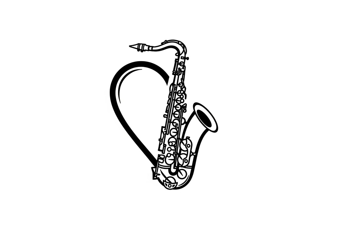 Saxophone Music Love Vector Bundle, an Illustration by Designs_River (Photo 49 of 51)