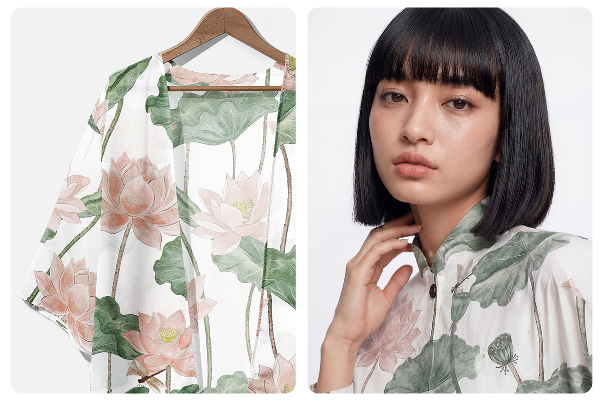 Japanese Watercolor Collection, a Pattern Graphic by mila_leev (Photo 5 of 17)