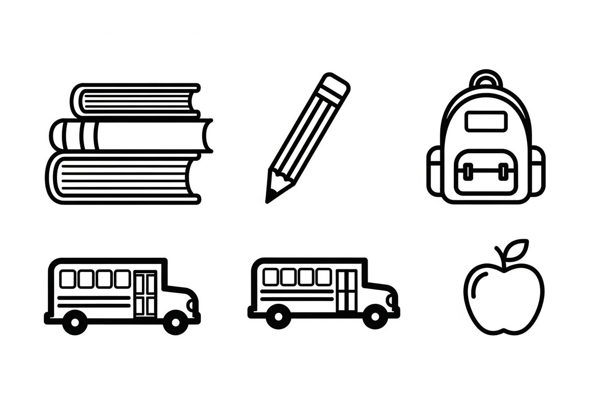 Back To School Silhouette Bundle, an Illustration by Designer_Momina (Photo 11 of 51)