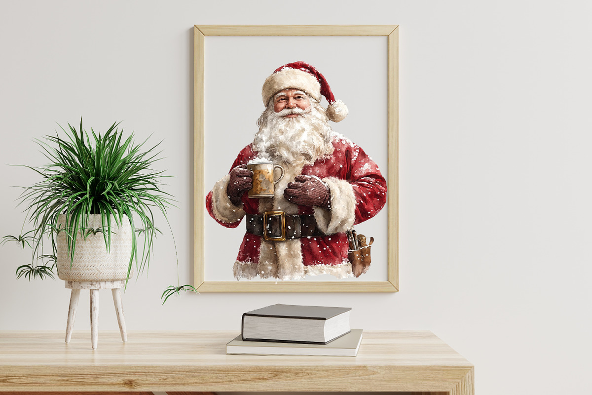 Christmas Santa Claus Watercolor, an Illustration by Libby Wishes (Photo 5 of 7)