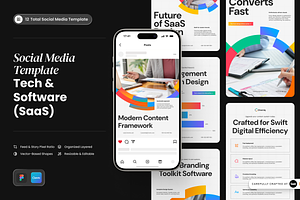Tech & Software (SaaS) Social Media, a Social Media Template by SLAB! Design