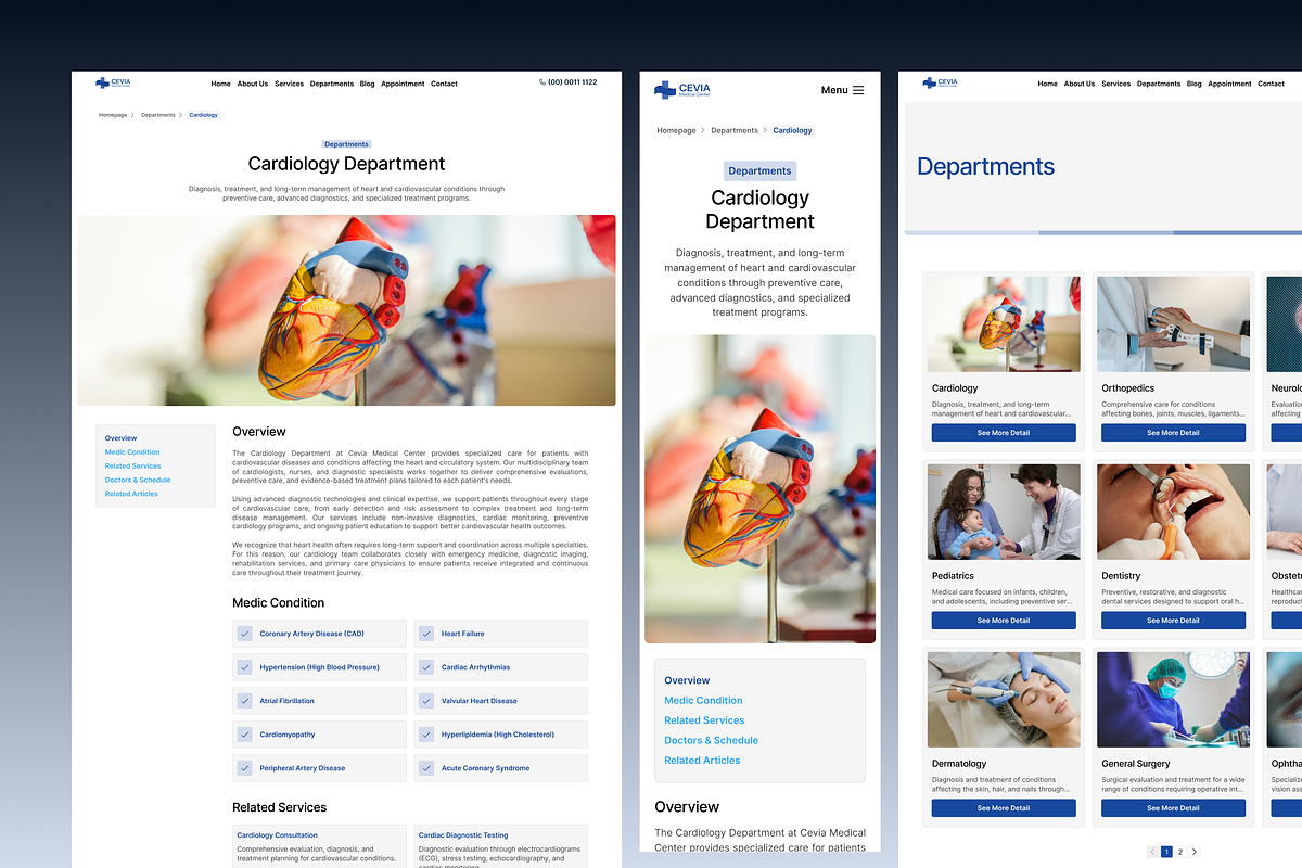 Hospital & Medical Figma Template, an UI Kit Template by Rozepaars Design (Photo 3 of 9)