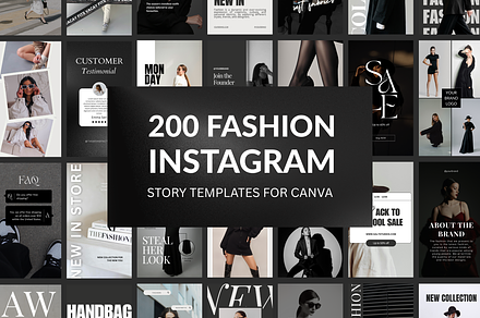 Fashion Instagram Story Templates, a Templates & Theme by TheBohoFactory
