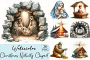 Christmas Nativity Sublimation Clipa, an Illustration by CrexoraLab (Thumbnail 1 of 5)