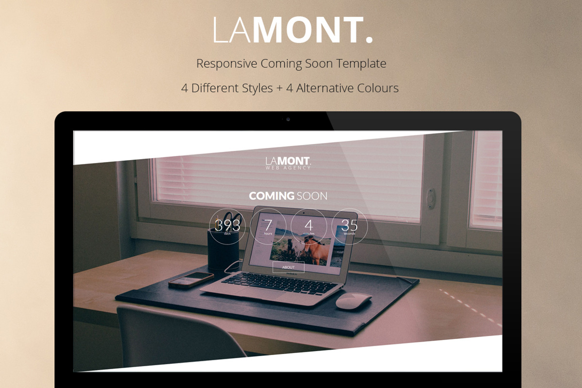 Lamont - Coming Soon Template, a Bootstrap Template by Studio Ember (Photo 1 of 2)