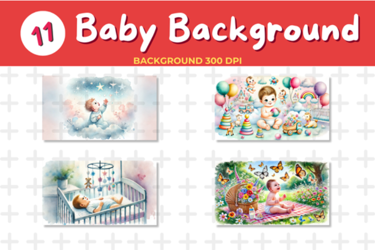 Watercolor Baby Background Baby Show, a Background Graphic by John_Walker (Photo 4 of 4)