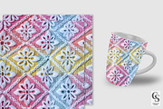 Pastel Chikankari Embroidery Pattern, a Pattern Graphic by Creative Store (Thumbnail 3 of 5)