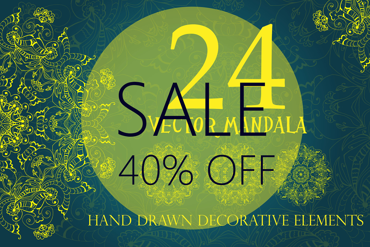 40%OFF Mandalas Ornaments SALE!!!, a Graphic by Iryna Danyliuk (Photo 1 of 8)
