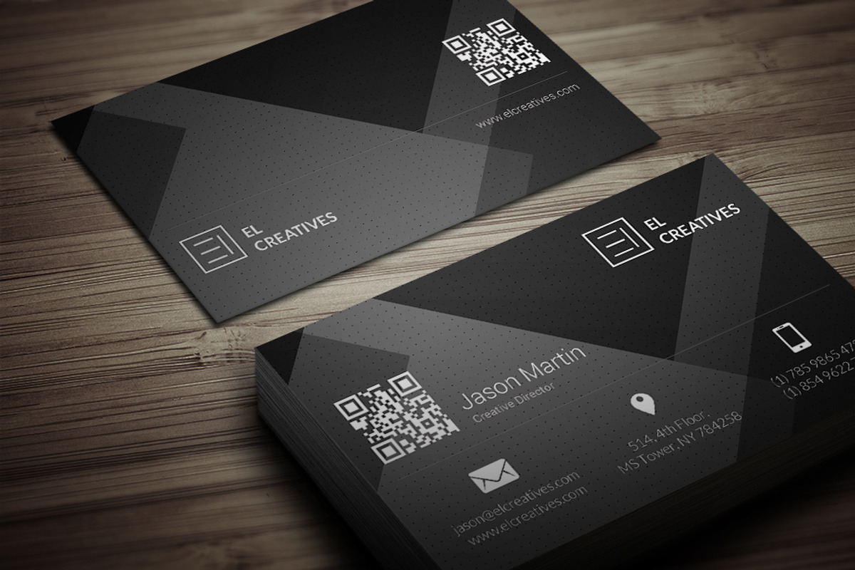 Dark Creative Business Card, a Business Card Template by bouncy (Photo 2 of 4)