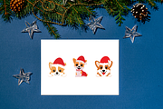 9 Cute Pet Wearing Santa Hat, an Illustration by jongcreative (Thumbnail 2 of 4)