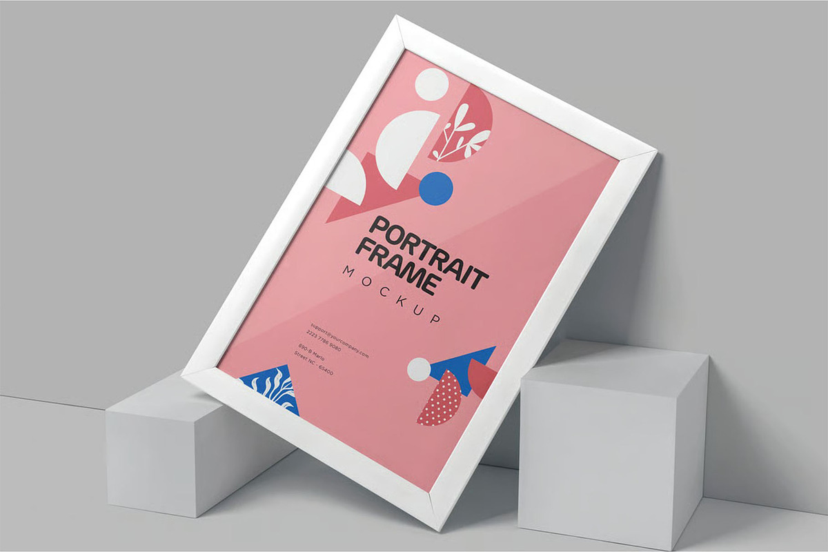 Portrait Frame Mockups, an Advertising Mockup by megostudi0 (Photo 4 of 6)