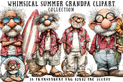 Whimsical Summer Grandpa Clipart, an Illustration by OK Design (Thumbnail 1 of 6)