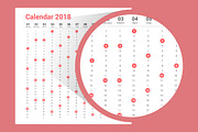 Calendar 2018 Vertical Design, a Stationery Template by WORAKAMON Design Studio (Thumbnail 2 of 3)