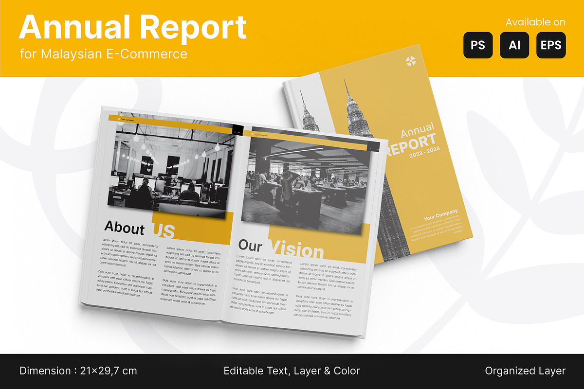 E-Commerce Annual Report, a Print Template by Esensifiksi.studio (Photo 1 of 3)