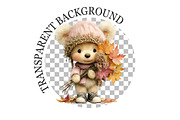 Whimsical Fall Autumn Teddy Bear Png, a Seasonal Illustration by Rose Art (Thumbnail 6 of 6)
