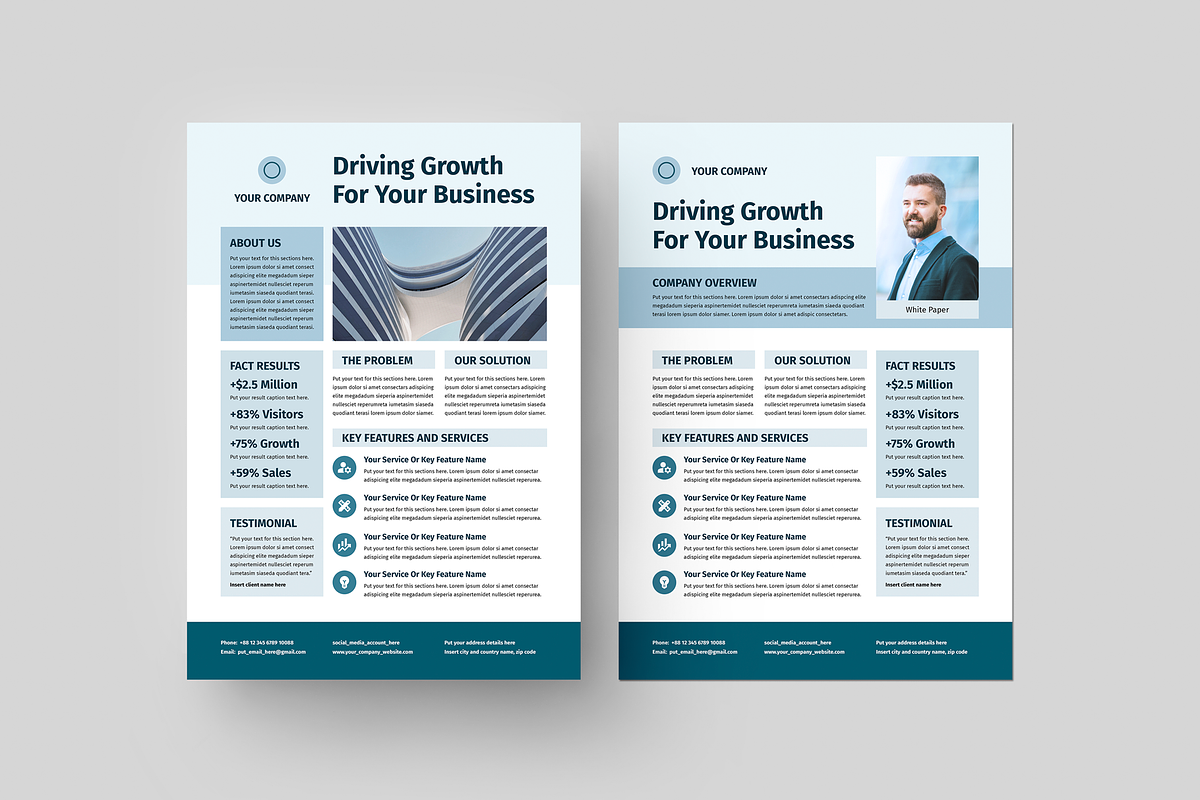 One Pager Bundle | Canva, Word, Indd, a Flyer Template by Leaflove (Photo 7 of 9)