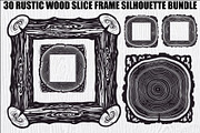 Rustic Wood Slice Frame Bundle, an Illustration by yasushie (Thumbnail 1 of 31)