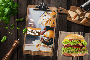 Simple Burger Menu Template