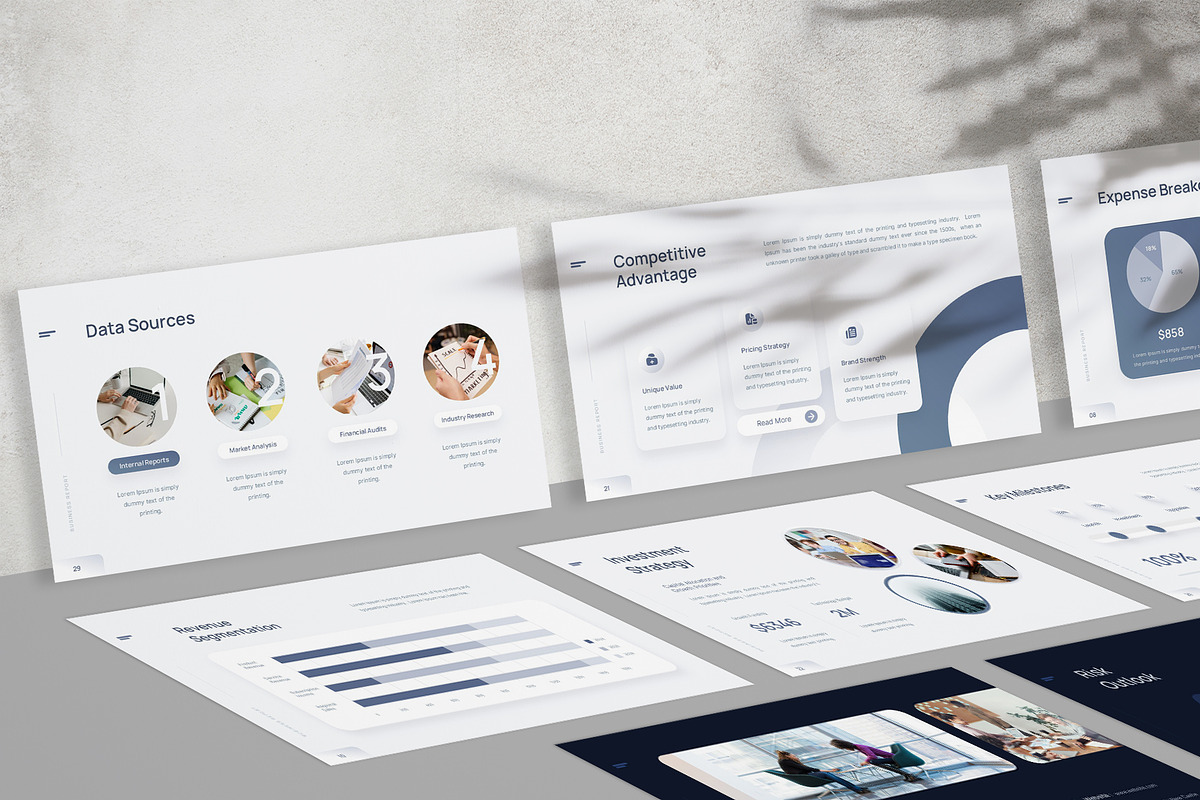 Business Report PowerPoint Template, a Presentation Template by New Coral Design (Photo 6 of 6)