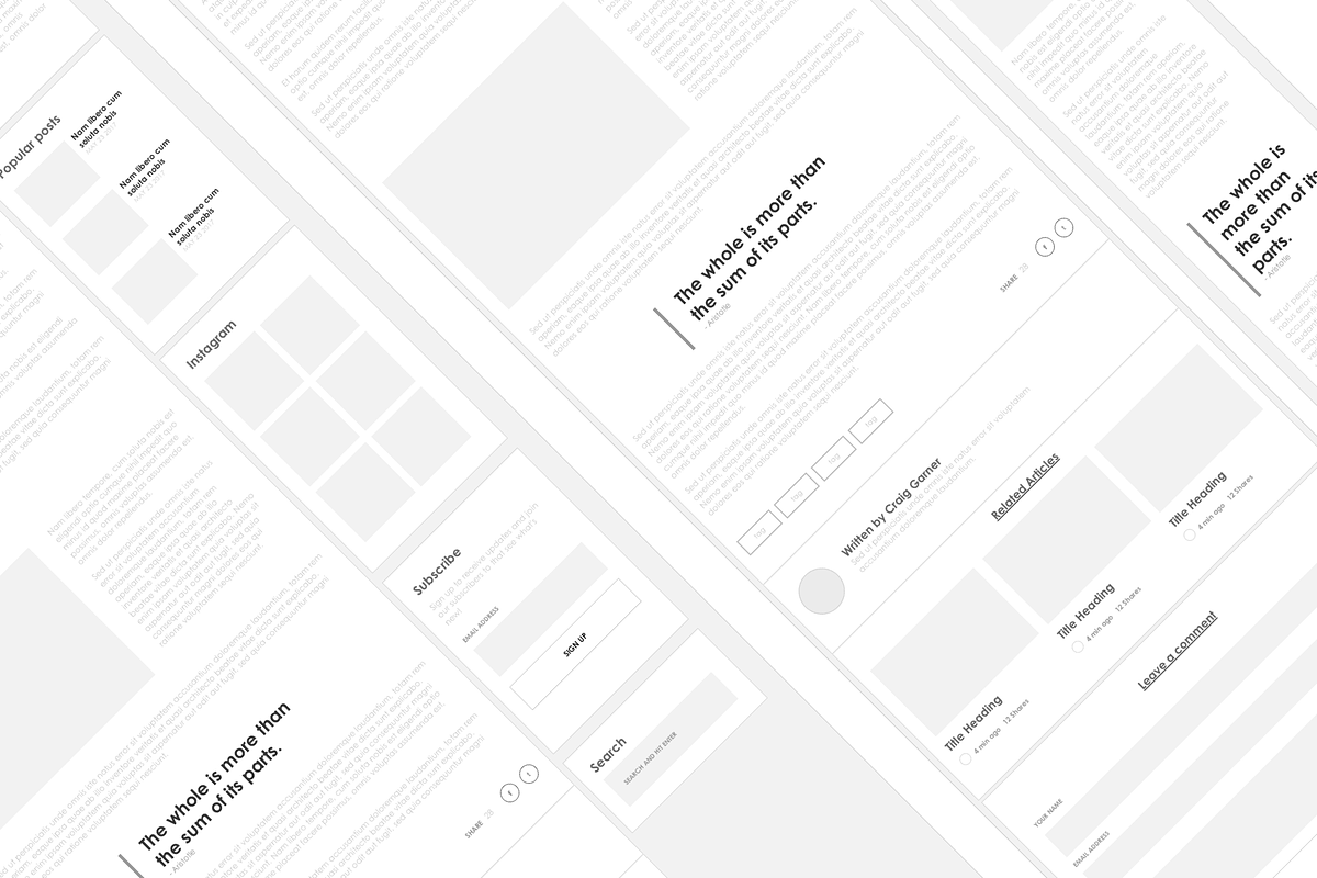 Axure Responsive template Blog-FREE, a Wireframe Template by Humble UX (Photo 5 of 5)