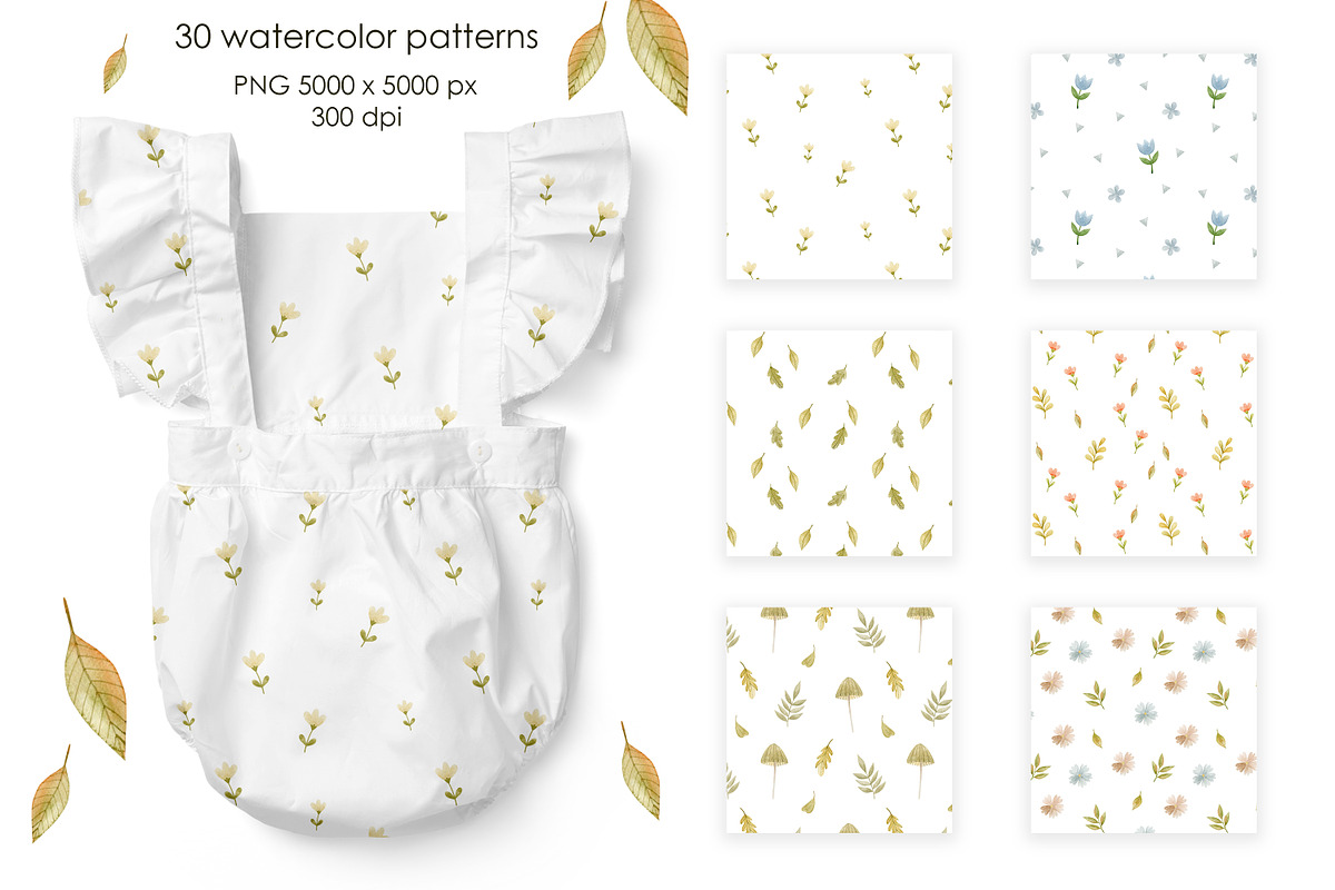 Watercolor autumn collection., a Decorative Illustration by Kira Konoshenko (Photo 8 of 26)