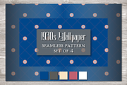Vintage Seamless Pattern Navy/Spice, a Pattern Graphic by Barbara's iCandy (Thumbnail 3 of 7)