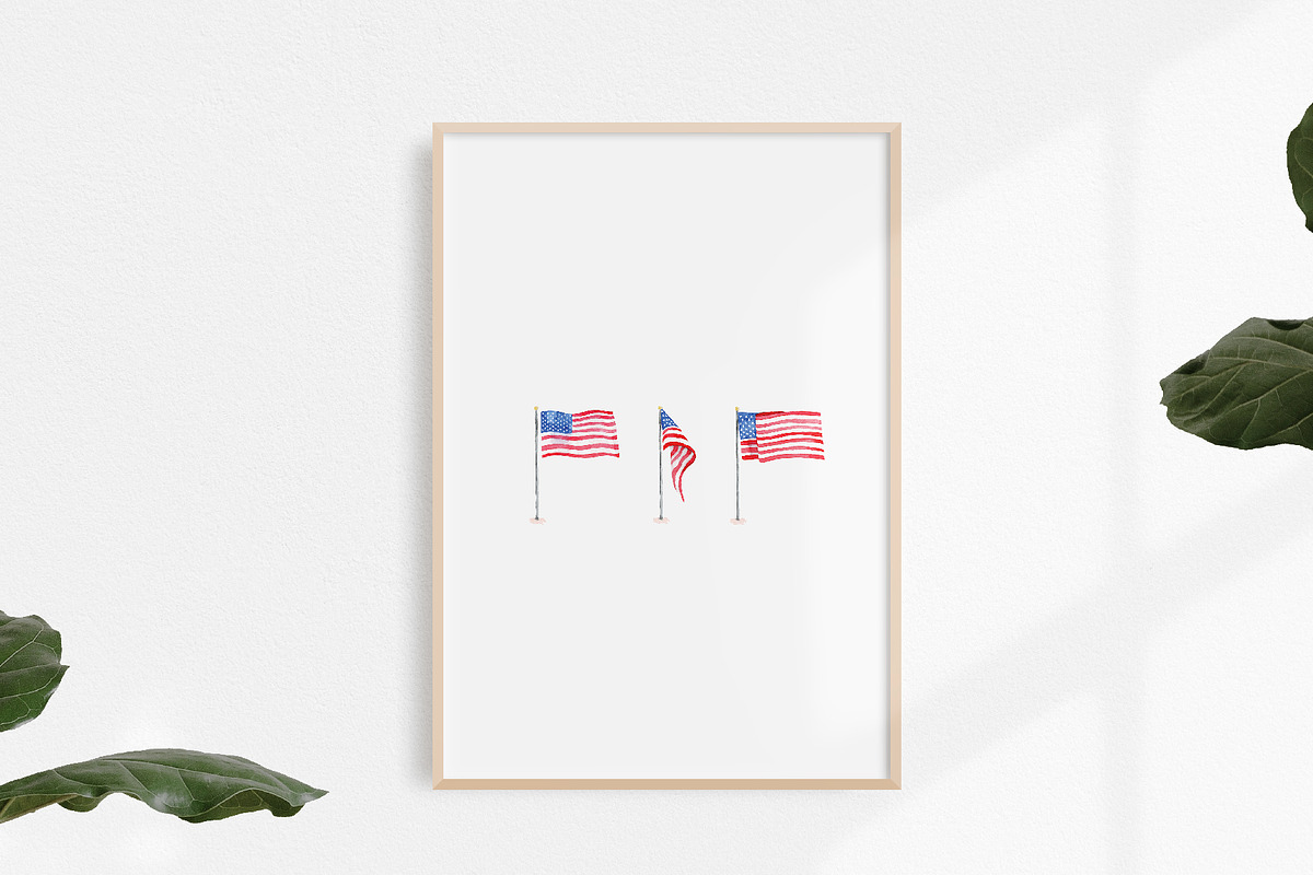 American Flag Watercolor Collection, an Illustration by One and Only Paper (Photo 4 of 7)