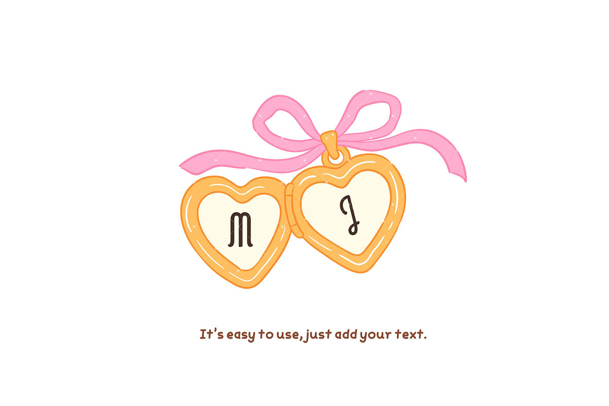 20 Cute Heart Locket Clipart, an Object Illustration by Victoruler (Photo 4 of 8)
