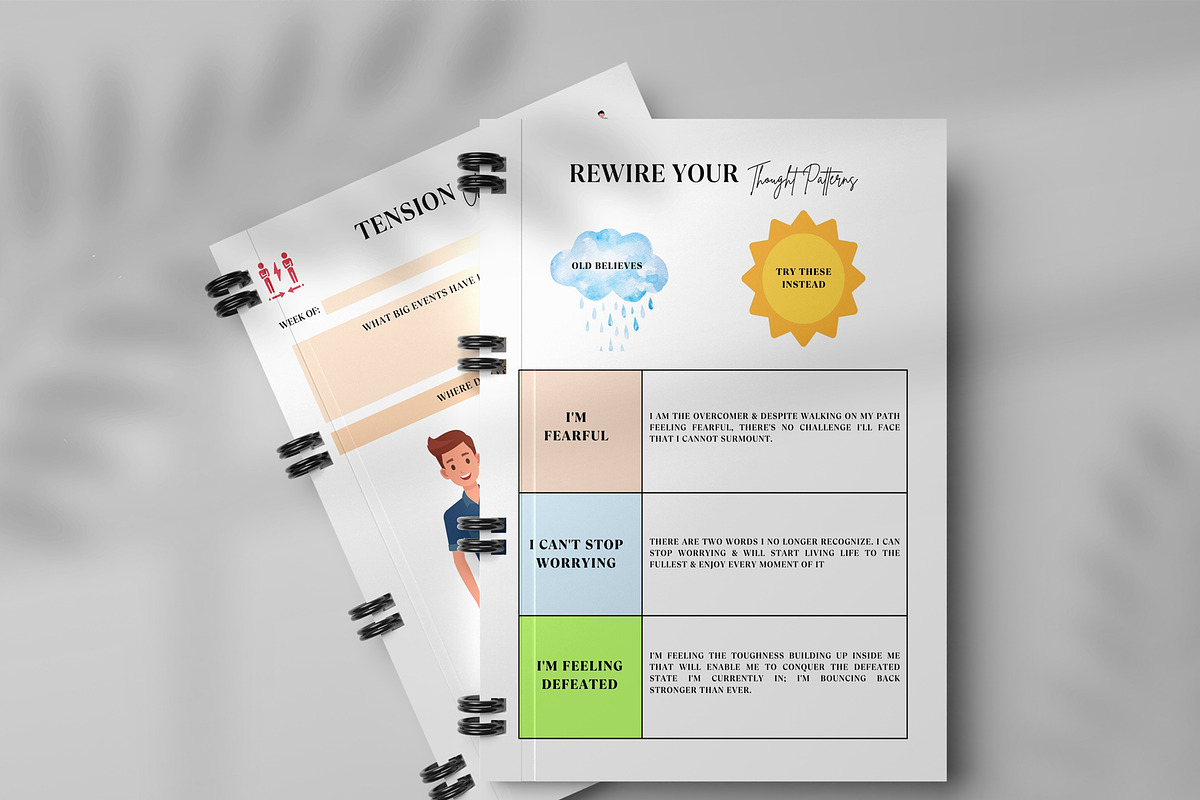 The 2026 CBT Anxiety Workbook, a Stationery Template by Designmela01