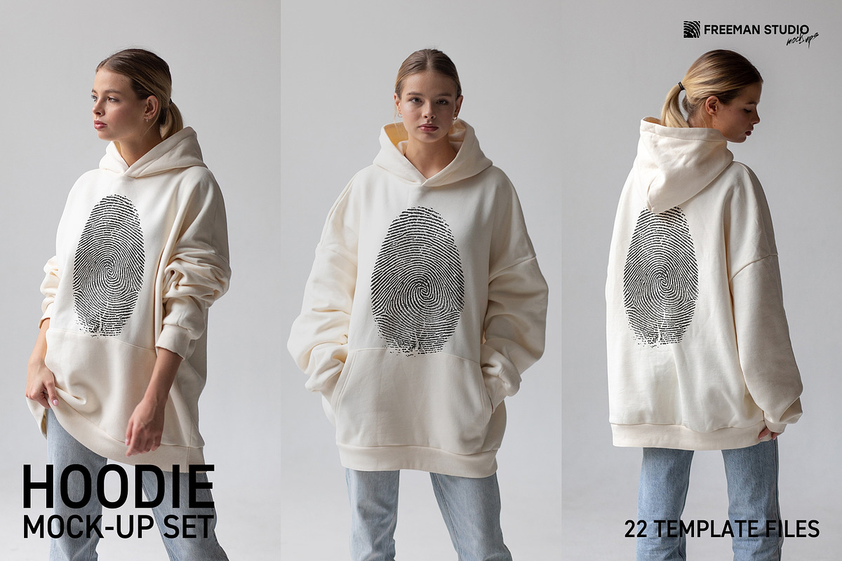 Hoodie Mockup Set, a Hoody Mockup by Freeman Studio (Photo 1 of 16)