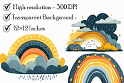 Cute Rainbow Clipart, an Illustration by Libby Wishes (Thumbnail 5 of 7)