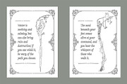 5 Fantasy Staff Colouring Pages NOAI, a Decorative Illustration by Forest Lily (Thumbnail 4 of 5)