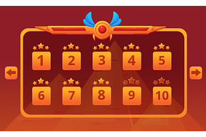 Select level screen in online game, an Illustration by LadadikArt