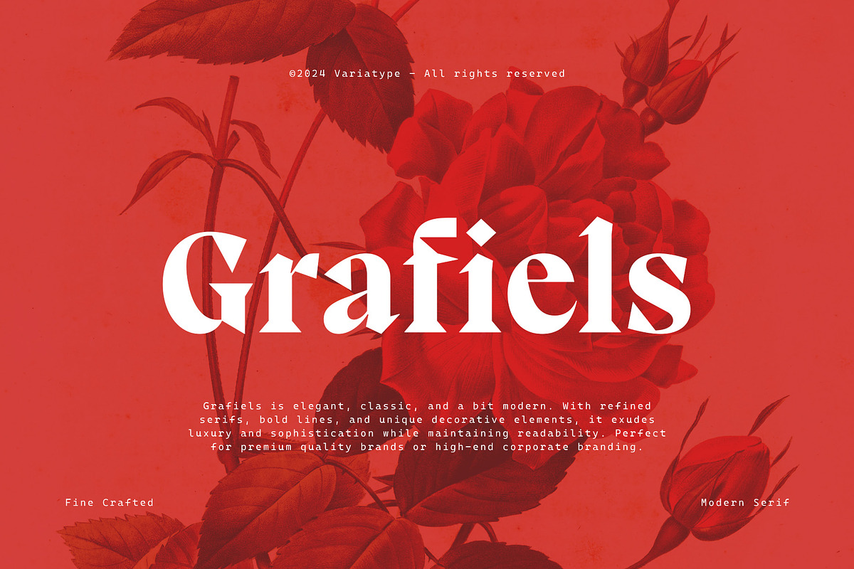 Grafiels - Elegant Classic Serif, a Serif Font by Variatype (Photo 1 of 8)