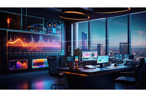 design graphic office background ai, a Technology Photo by pikepicture