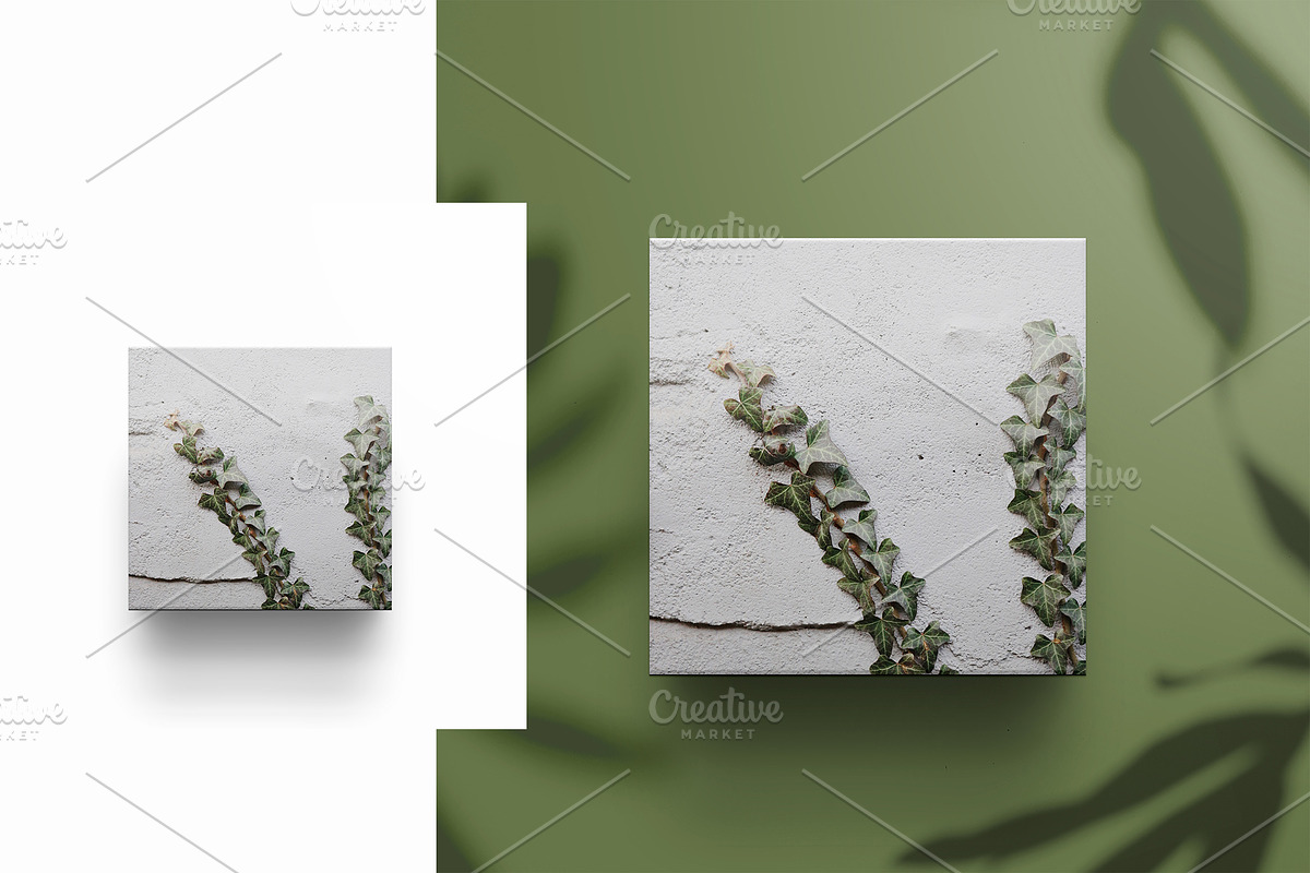 SET of 4 SQUARE COASTERS, a Product Mockup by Moonlight Creative (Photo 6 of 9)