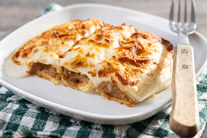 Baked Cannelloni with Cheese and Béchamel Sauce, a Food & Drink Photo by etorres69