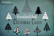 Handsketched Holiday Christmas Trees, a Decorative Illustration by Lone Star I&D (Thumbnail 1 of 5)