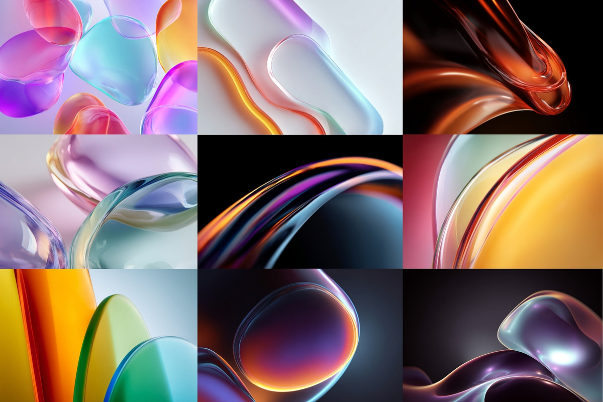 Abstract Liquid Glass Wallpapers, a Wallpaper Graphic by HipFonts (Photo 6 of 10)