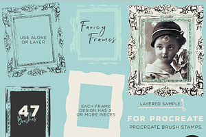 Procreate Fancy Frame Stamp Brushes