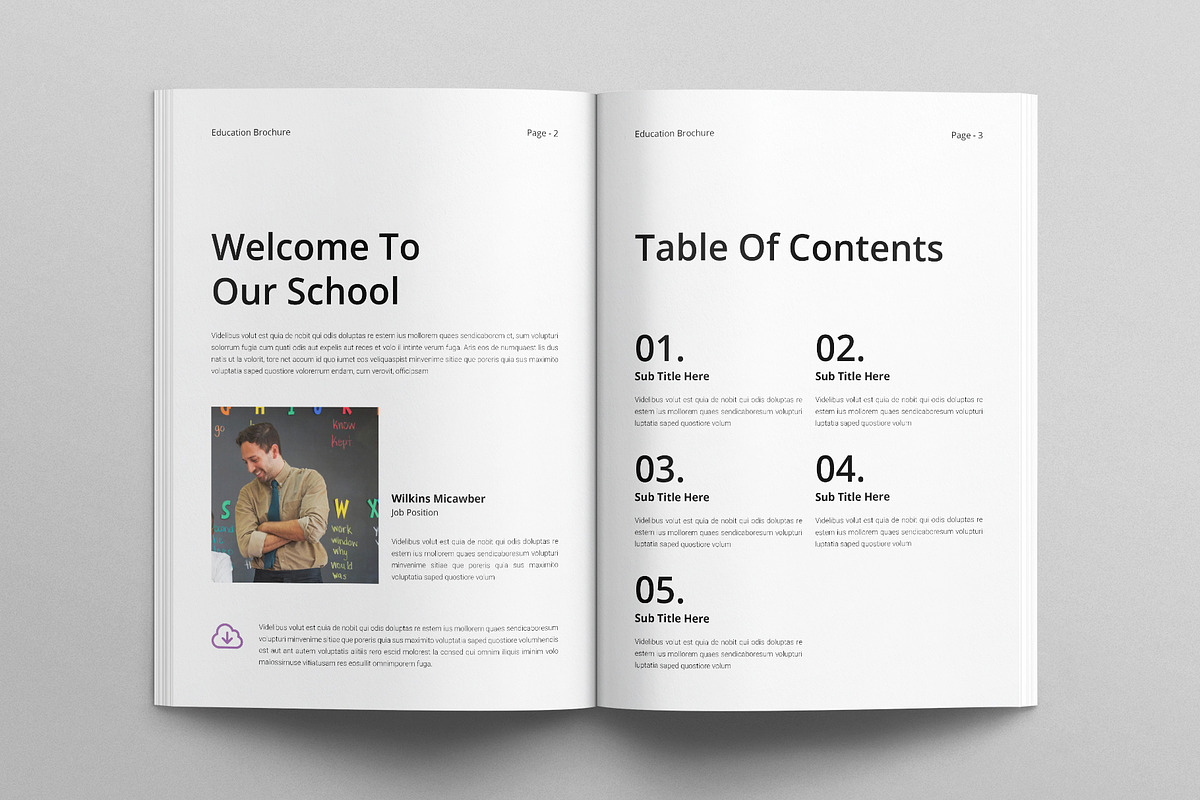 Education Template Template, a Brochure Template by E-Type (Photo 2 of 6)